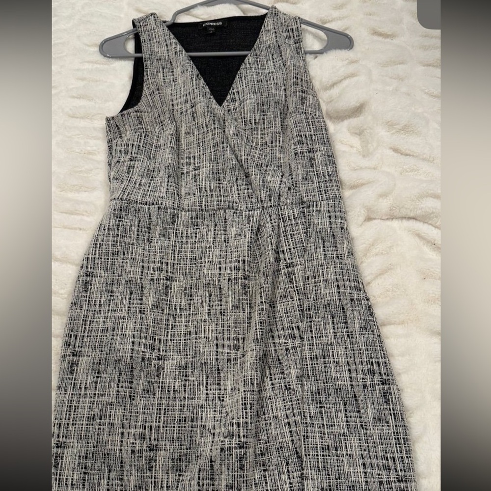 Express tweed wrap dress
